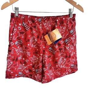NWT Columbia PFG Omni Clearwater Swim Shorts Lined Mens Small USA Flag Fishing